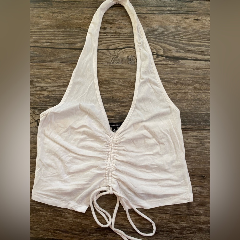 Ambiance Ivory Halter Top